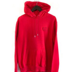 Dior Red CD Icon Embroidered Hoodie